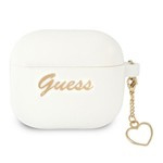 Guess GUA3LSCHSH Cover per AirPods 3 bianca / bianca Collezione di charm in silicone