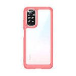 Custodia per spazio esterno per Xiaomi Redmi Note 11 Cover rigida con cornice in gel rossa