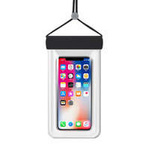 Custodia per telefono impermeabile 115 mm x 220 mm borsa da spiaggia per piscina nera