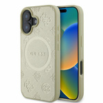 Etui Guess iPhone 16 6,1" złoty/gold HC MagSafe Safiano Peony Classic Logo