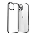 Custodia ultra sottile Joyroom New Beautiful Series con cornice galvanica per iPhone 12 Pro Max nera (JR-BP796)