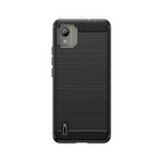 Custodia in silicone Carbon Case per Nokia C110 - nera