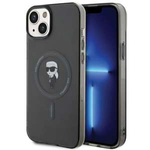 Etui Karl Lagerfeld KLHMP15MHFCKNOK iPhone 15 Plus 6.7" czarny/black hardcase IML Ikonik MagSafe Case