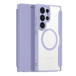 Custodia Dux Ducis Skin X Pro per Samsung S24 Ultra con anello magnetico e patta - viola