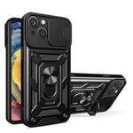 Custodia Hybrid Armor Camshield per Motorola Moto E22 / Moto E22i Custodia blindata con cover per fotocamera nera