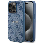 Etui Guess GUHMP14LG4GFRB iPhone 14 Pro 6.1" niebieski/blue hardcase 4G Collection Leather Metal Logo MagSafe Case