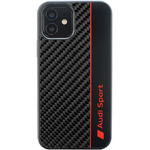 Audi Carbon Fiber Stripe iPhone 12/12 Pro 6.1" czarny/black hardcase AUS-TPUPCIP12P-R8/D1-BK