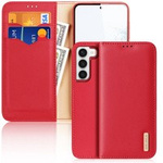 Custodia Dux Ducis Hivo Samsung Galaxy S23+ flip cover portafoglio supporto RFID blocco rosso