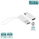 PURO Adattatore da micro USB a USB-C Micro USB a USB-C 2.0 per la ricarica e la sincronizzazione dei dati, 2A, 480 Mbps + cavo di sicurezza bianco