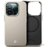 Cover BMW iPhone 16 Pro Max grigio/grigio hardcase Sign Full Wrapped Metal MagSafe