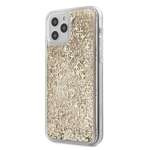 Cover GUESS Apple iPhone 12 Mini 4G Glitter liquido GUHCP12SLG4GSLG Oro Hardcase