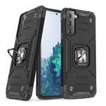 Wozinsky Ring Armor Tough Hybrid Case Cover + supporto magnetico per Samsung Galaxy S22 + (S22 Plus) nero