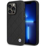 Cover BMW BMHCP14L22RQDK iPhone 14 Pro 6,1" Nero/Nero Pelle Trapuntata