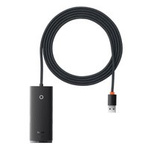 Adattatore HUB USB-A a 4 porte serie Baseus Lite (da USB-A a USB 3.0 * 4) 2 m Nero