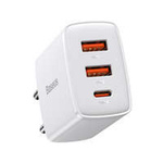 [RETURNED ITEM] Baseus Compact caricatore rapido USB Tipo C / 2x USB 30W 3A Power Delivery Quick Charge bianco (CCXJ-E02)