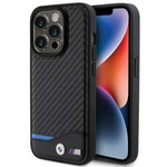 Etui BMW BMHCP15L22NBCK iPhone 15 Pro 6.1" czarny/black Leather Carbon Case