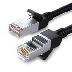 Kábel UGREEN Ethernet RJ45 Cat.6 UTP s kovovými zástrčkami 10 m čierny