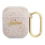 GUESS Apple AirPods 4G Script Metal Collection Pink Case