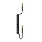 USAMS Audio 2XJack 3,5 mm 1,2 m pružinový adaptér US-SJ256 čierny
