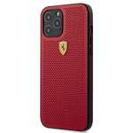 Puzdro FERRARI Apple iPhone 12 Pro Max On Track Perforovaný červený pevný kufor