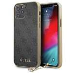 Puzdro GUESS Apple iPhone 12 12 Pro 6.1 4G Charms Collection GUHCP12MGF4GGR Grey Hardcase