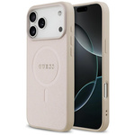 Etui Guess Saffiano Classic Logo MagSafe do iPhone 17 Pro Max różowy