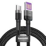 Baseus Cafule HW Quick Charging Data cable USB Double-sided Blind Interpolation For Type-C 40W 1m Gray+Black (CATKLF-PG1)