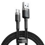 Baseus Cafule Cable odolný nylonový kábel USB / USB-C QC3.0 3A 1M čierno-sivý (CATKLF-BG1)