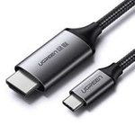 Uzelený Kábel HDMI kábel - USB Typ C 4K 60 Hz 1,5 m čierno-sivý (MM142 50570)