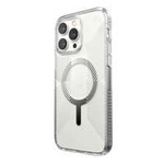 Speck Presidio Perfect-Clear s rukoväťami + MagSafe - Puzdro iPhone 14 Pro s povrchovou úpravou MICROBAN (číry)