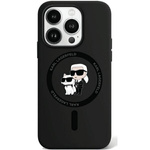Etui Karl Lagerfeld KLHMP15LSCMKCRHK iPhone 15 Pro 6.1" czarny/black hardcase Silicone Karl & Choupette MagSafe