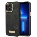 Puzdro Guess iPhone 13 Pro / 13 6,1" čierna/čierna tvrdácase Pivoňka Logo Plate MagSafe
