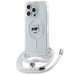 Karl Lagerfeld KLHMP14LHCCHNT iPhone 14 Pro 6.1" hardcase transparent IML Choupette Head & Cord Magsafe