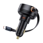 Ładowarka samochodowa Baseus Enjoyment Pro z kablem USB-C, 60W (czarna)