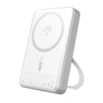 Powerbank Dudao K28 10000mAh PD 22.5W z MagSafe z metalową obudową i pierścieniem-podstawką - srebrny