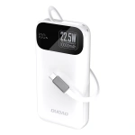 Powerbank Dudao K31 10000 mAh 22,5W PD z wbudowanym kablem - biały