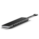 Satechi Dual Dock Stand - stacja dokująca do MacBook z podwójnym USB-C (USB-C PD 75W, 2x USB-C 5Gbps i 10 Gbps, 2x HDMI 2.0, 1x DisplayPort 1.4, 2x USB-A 5Gbps i 10 Gbps, Gigabit Ethernet, 1x M.2 SATA/NVMe SSD Port) (space gray)