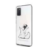 Puzdro KARL LAGERFELD Samsung Galaxy A31 Choupette Fun Clear Case