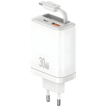 Ładowarka sieciowa USAMS Xiang Series    CC296 30W 1xUSB-C 1xUSB-A + kabel USB-C biały