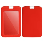 Uchwyt na identyfikator z smyczą - czerwony