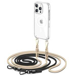 Puzdro Tech-protect Flexair Chain MagSafe iPhone 15 Pro Max Black &amp; Beige Case