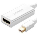Uzelený adaptérový Kábel FHD (1080p) HDMI (samica) - Mini DisplayPort (samec - Thunderbolt 2.0) biely (MD112 10460)