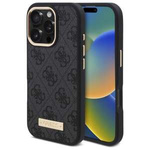 Etui Guess iPhone 16 Pro Max 6.9" czarny/black hardcase 4G Logo Plate MagSafe