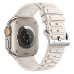 Pasek do Apple Watch Forcell F-Design FA06 dziurki silikon 42 / 44 / 45 / 49 mm biały