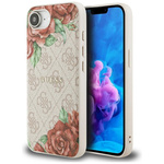 Etui Guess 4G Flowers Print MagSafe do iPhone 16e różowy