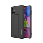 Wozinsky Kickstand Case flexibilné silikónové puzdro so stojanom Samsung Galaxy M51 čierne