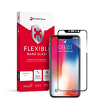 Szkło hybrydowe do iPhone X /XS Forcell Flexible 5D czarne