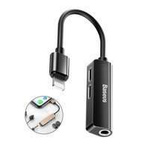 Baseus 3-in-1 iP Male to Dual iP & 3.5mm Female Adapter L52 Black (CALL52-01)