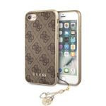 Puzdro GUESS Apple iPhone 7 8 SE 2020 4G Charms Collection Brown Hardcase 