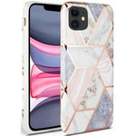 Puzdro Tech-protect Marble iPhone 11 Pink Case